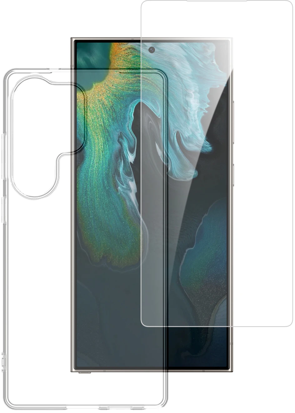 4Smarts 360° Protection Set Galaxy S25 Ultra Transparent